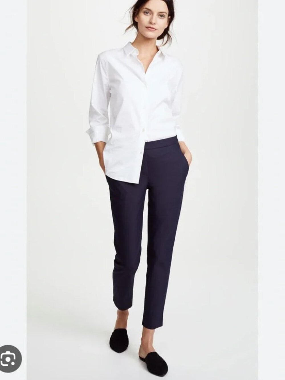 Theory Thaniel Approach Straight Leg Pants Navy Blue 12